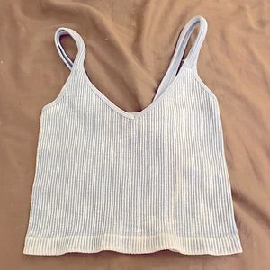 Blue sport cropped tank top